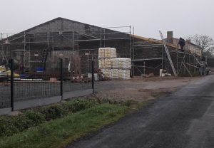 Réfection des supports de toiture.