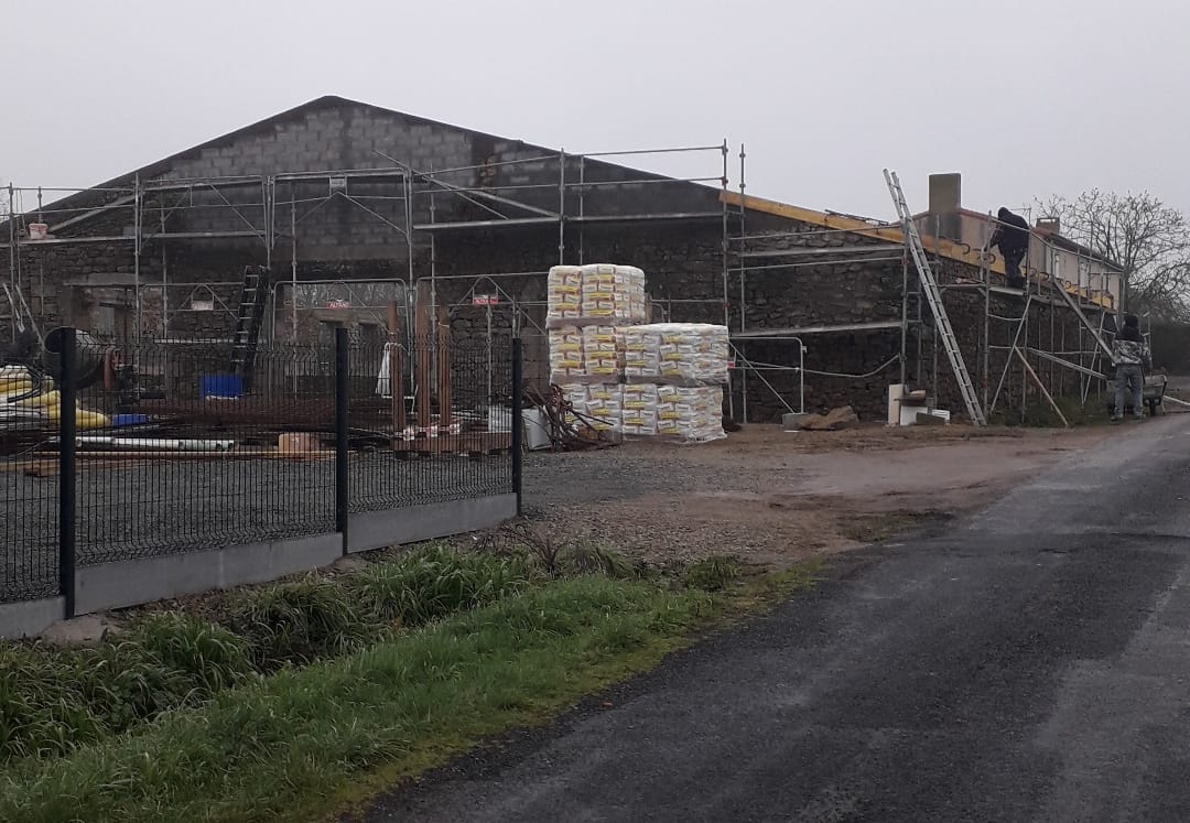 Réfection des supports de toiture.